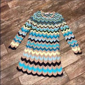 Hanna Andersson flame-stitched knit dress